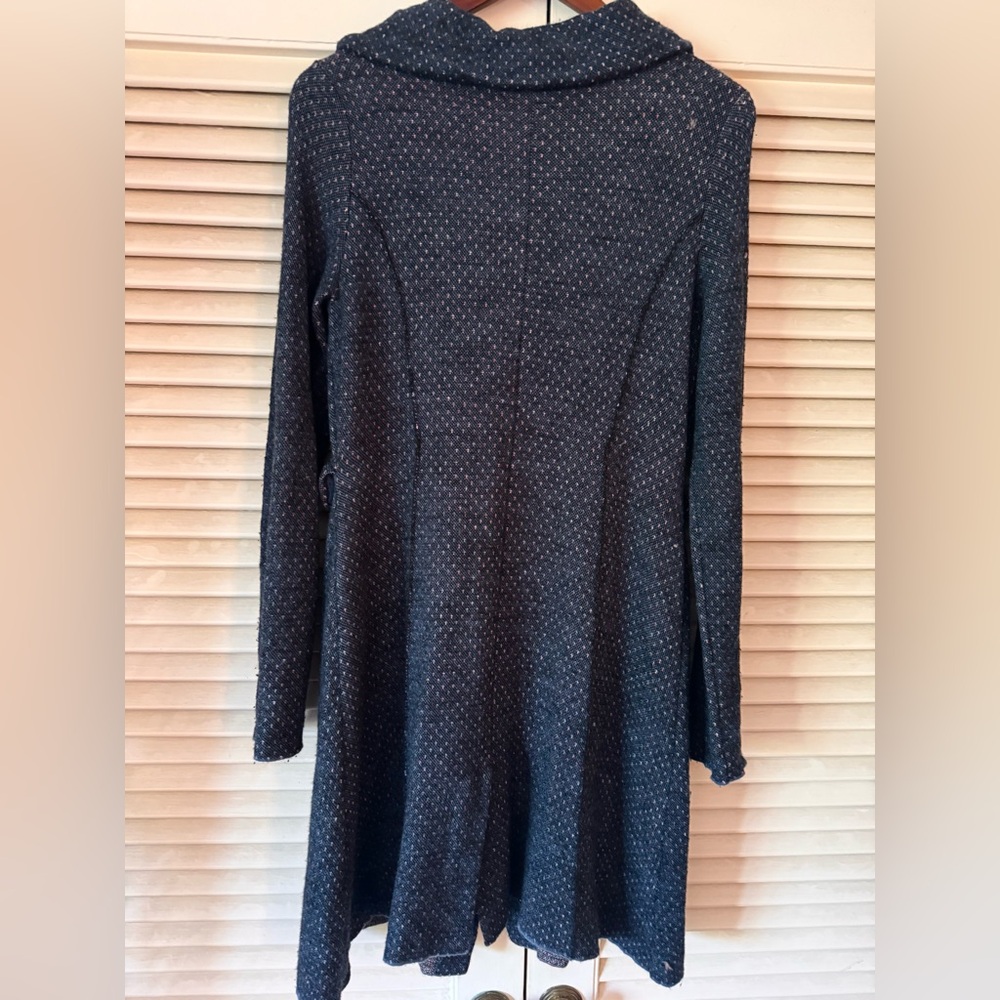 ADORBS AF ANTHROPOLOGIE BRAND CHARLIE & ROBIN EMBROIDERED SWEATER COAT - Picture 2 of 10